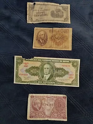 Mixed Foreign World Currency Paper Money Lot Of 4 Banknotes. See Photos. • $0.99