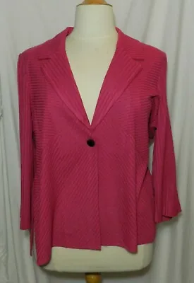 Ming Wang $344 ROS Hot Pink Single Button Jacket Heritage Fit Sx 0X 52176 NWT! • $149.95