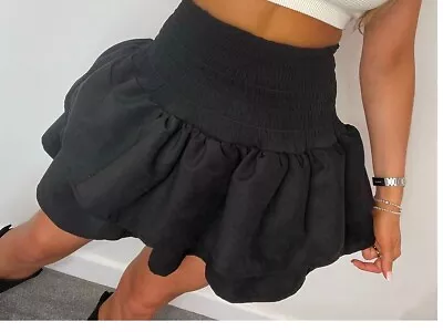 Ladies Frill Mini RaRa Short Skirt Women Plain Gathering Dance Tutu Kilt Stylish • $31.60