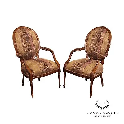 Century Furniture French Louis XVI Style Pair Of Armchairs • $1095