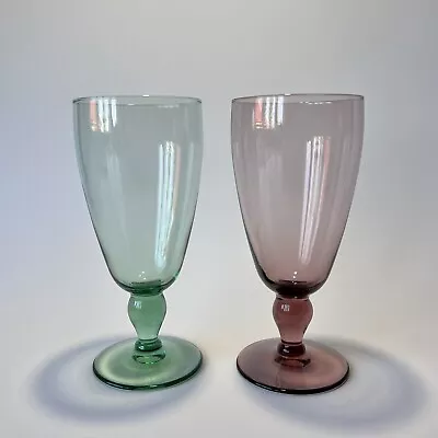 2 Vintage Harlequin Coloured Glasses. 1950’s. • $20