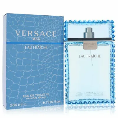 Versace Man By Versace Eau Fraiche Eau De Toilette Spray (Blue) 6.7 Oz • $59.50