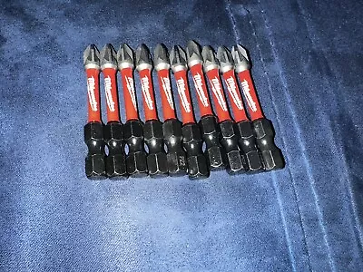 Milwaukee Power Tools - SHOCKWAVE™ Impact Duty Bits PZ2 X 50mm ( 10 Piece No Box • £11.99