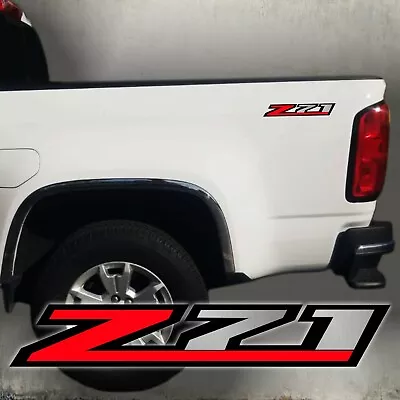  Z71 Decal Silverado Sticker (set) Brushed Chrome And Red Truck • $24.99