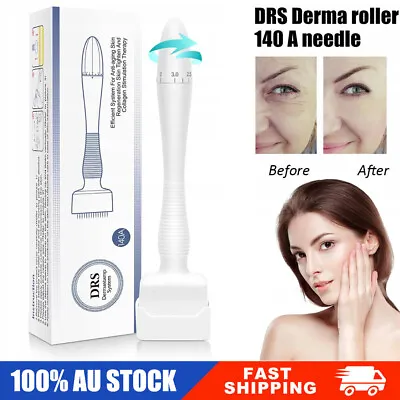 $20.89 • Buy DRS 140Pins Stamp Microneedle Derma Roller Anti-Aging Therapy 0-3MM Adjustable