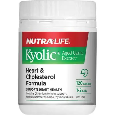 Nutra-Life Kyolic Aged Garlic Extract Heart & Cholesterol Formula 120 Capsules  • $47.12