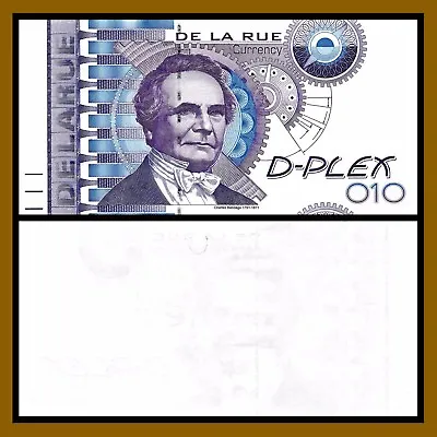 TDLR Thomas De La Rue Test Note D-Plex Charles Babbag Uniface Proof Specimen Unc • $34.14