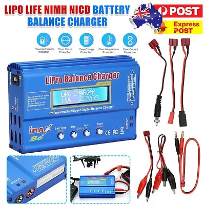 80W IMAX B6 Lipo NiMh Li-ion Ni-Cd RC Battery Balance Digital Charger Discharger • $29.99