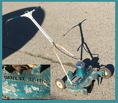 SUNBEAM RE-181C Electric 2 Blade Lawn Mower Vintage Corded -wheel AS IS • $280