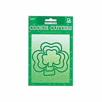 £7.92 • Buy St. Patrick's Day Shamrock Plastic Cookie Cutters, 3 Ct. | Party Accessory