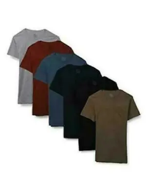  Men's Short Sleeve Pocket T-Shirt Large 6 Pack - Assorted Colors     • $30.26