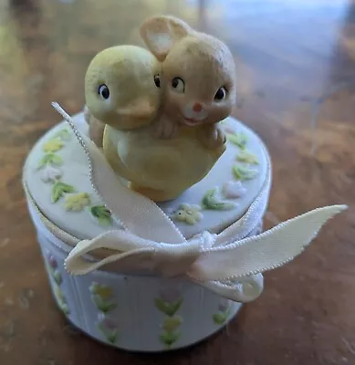 EnescoBunny Rabbit Chick Trinket Box • $12.90