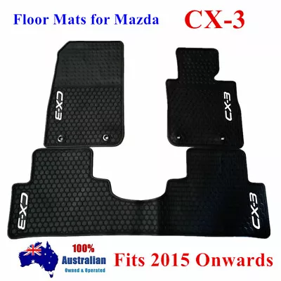 Heavy Duty Waterproof Rubber Floor Mats For Mazda CX-3 CX3 2015 - 2022 Current • $85