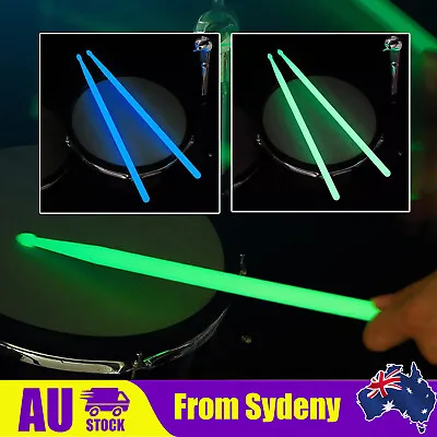 1 Pair Music Band Luminous Drum Sticks Drumsticks 5A Glow In The Dark Stage J • $12.99