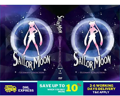 $52.99 • Buy Anime DVD Sailor Moon Ultimate Collection Season 1 2 3 4 5 + 3 Movies EXPEDITE