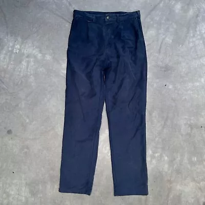 Vintage RM Williams Pants Mens 34 Navy Blue Heavy Cotton 90s Workwear Trousers • $39.99