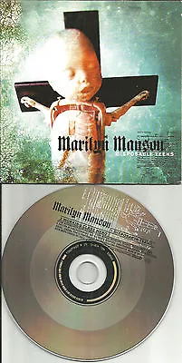 MARILYN MANSON Disposable Teens W/ UNRELEASE 2TRX SLEEVE CD Single JOHN LENNON • $34.99