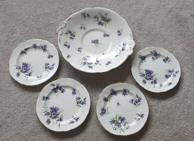 Hammersley & Co Pretty Bluebell Design China Plates In Very Good Condition • £12