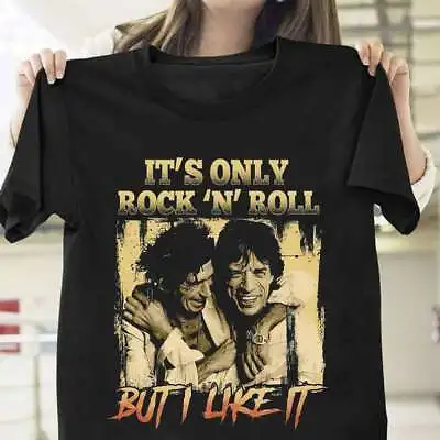 Vintage Mick Jagger And Keith Richards Shirt Black T-Shirt • $17.99