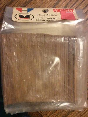$27.99 • Buy Midwest Cedar Shingles 1” To 1” Tapered Doll House Covers 144 Sq. In.