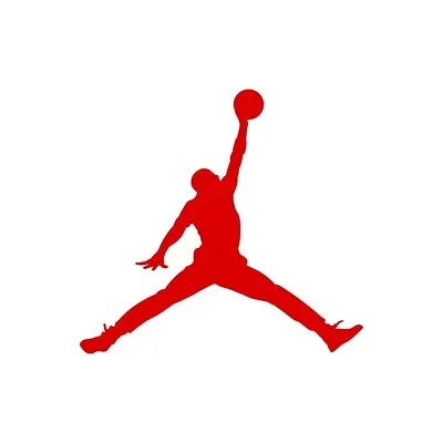 AIR JORDAN Jumpman Logo Die-Cut Vinyl Decal Sticker - 5” X 4.5” RED (Nike) • $13.59