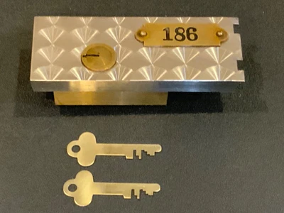 $19.99 • Buy Antique L.L. Bates Safety Deposit Box Door Safe Vault Bank 186 With 2 Keys