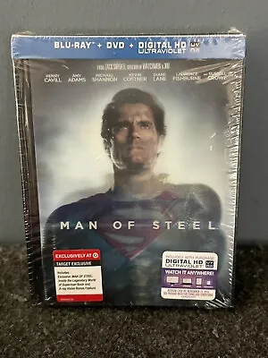 Movie:  MAN OF STEEL Target Exclusive  BLU-RAY + DVD + DIGITAL HD Brand NEW • $89.99