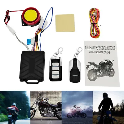 Motorcycle Anti-theft One Way Alarm Security System Engine Start With 2 Remotes • $22.75