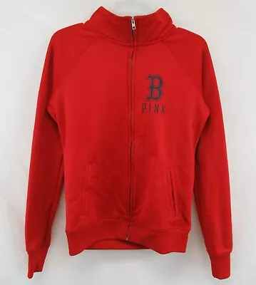 PINK Victoria's Secret Boston Red Sox Fleece-blend Track Jacket Size XS #F219 • $19.99