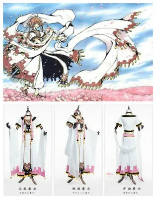 TSUBASA SAKURA Wings SAKURA HIME Fantasy Long Dress Cosplay Costume Custom Made • $145.99