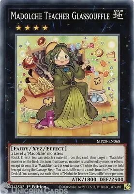 MP20-EN068 Madolche Teacher Glassouffle Common 1st Edition Mint Yu-Gi-Oh! Card • £0.99