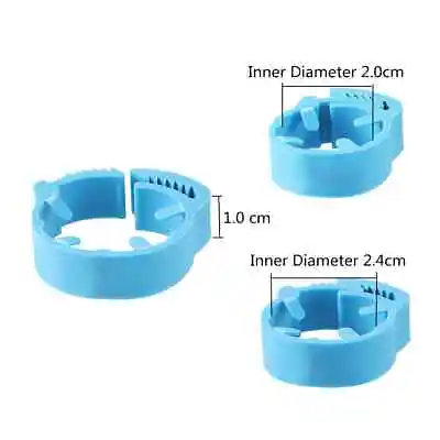 £7.40 • Buy 14 Adjustable Blue Poultry Leg Rings 20 - 24mm  For Large Chicken Duck Geese