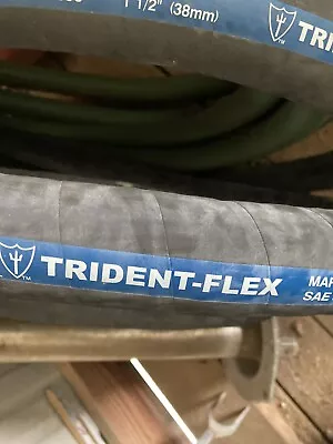 Trident-Flex Marine Boat Wet Exhaust Water Hose Wire Reinforced 1 1/2” #250-1120 • $9.50