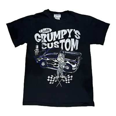 Disney World Grumpys Custom Hot Rod Cars Short Sleeve Black Small T-Shirt - FLAW • $5.99