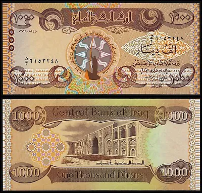 £1.80 • Buy Iraq 1000 Dinars (p New) 2018 Unc