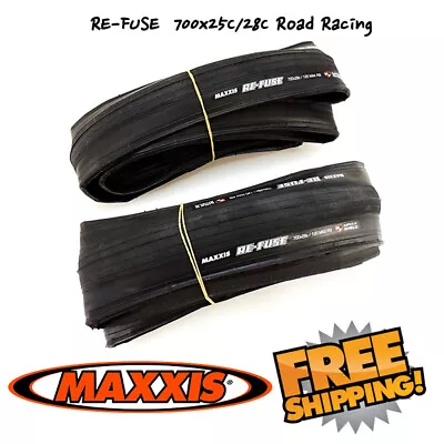 Maxxis Re-Fuse 700x25C/28C Bicycle Clincher Folding Tire Black One/two Tires • $34.90