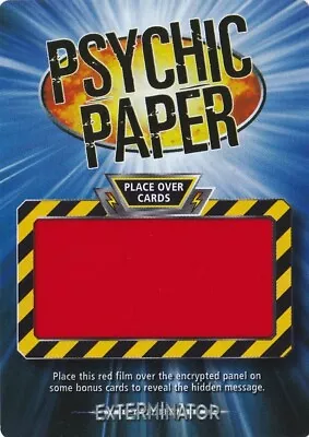 £1.20 • Buy Doctor Who BATTLES IN TIME Psychic Paper Special Card Exterminator Set VERY RARE