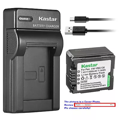 Kastar Battery Slim Charger For Panasonic VW-VBG130 V-GS320 PV-GS500 Camcorder • $6.49