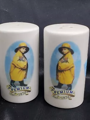 Vtg Morton Salt & Pepper Porcelain Salt & Pepper Shakers • $17.95