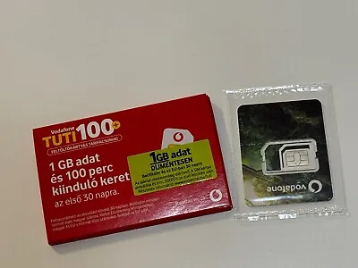 Hungary Simcard Activated Ready To Use!Vodafone 1gb Internet And 100 Free Mins. • $20