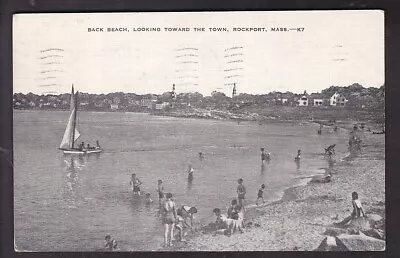 Rockport Mass. Back Beach Looking Toward The Town - 1945 • $11.99