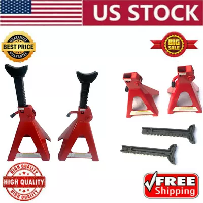 2 /3/6 Ton Jack Stands Car Truck Auto Support Set Ratcheting Locking Adjustable • $47.49