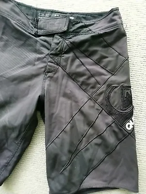 QUICKSILVER Performer Series Lined Stretchy Black Surf Boardshorts SZ 30  31 In • $59