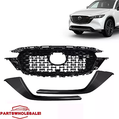 Fits 2022-2023 Mazda CX5 CX-5 Front Grille/Front Grille Molding Trim Gloss Black • $319.57