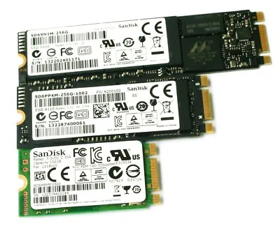 M.2 SSD 64GB 128GB 256GB SATA NVMe Solid State Drive Sandisk Samsung SKhynix Lot • £31.99