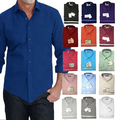 Desire Collection Men's Long Sleeve Classic Fit Pocket Dress Shirt • $21.88