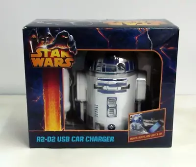 Star Wars Think Geek R2-d2 Usb Car Charger Factory Sealed! Moves Beeps Lights • $79