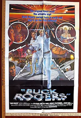 Vintage  BUCK ROGERS  Authentic Movie Poster One Sheet 1979 Gil Gerard 27x41 NOS • $27.99