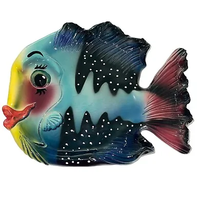 Ryan Charles Platter Multicolor Hand Painted Ceramic Fish 2001 • $91.16