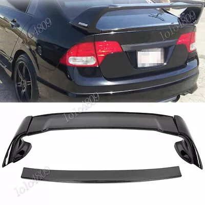 Gloss Blk Painted Rear Trunk Spoiler Wing JDM MUGEN Style For 06-11 Honda Civic • $79.09